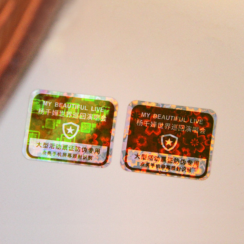 Liquid crystal polarization optically variable label original 3D security holographic laser sticker with QR code