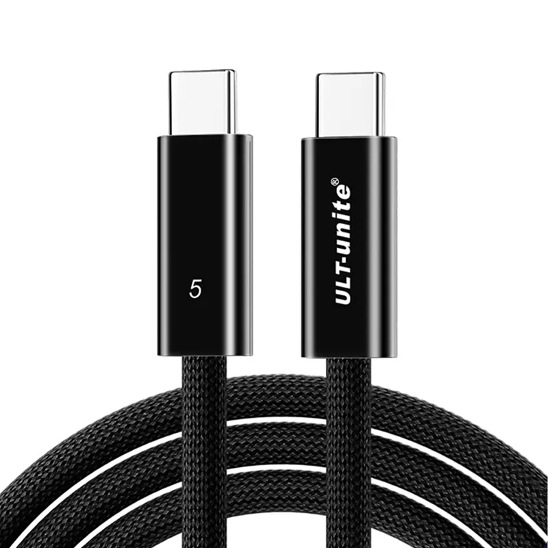 Newest Thunderbolt 5 Cable Compatible with USB4v2 80G Full-Featured 0.5 to 2.0m 80Gbps 120Gbps 16K PD240W USB C to C Power Cable