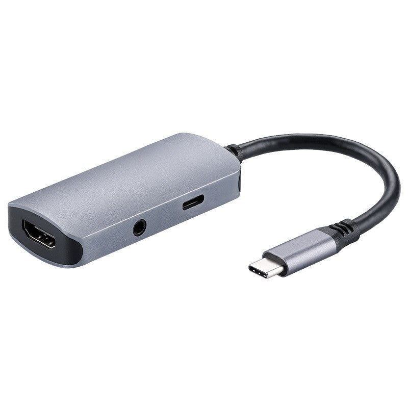 New Type C Hubs USB-C to HDMI 3 in 1 USB with 3.5mm Audio and PD 100W For Laptop Projector Live Broadcasts Use