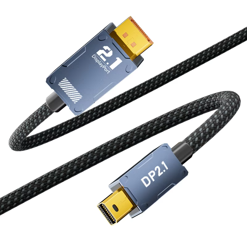 16K Mini DisplayPort to DisplayPort 2.1 Cable 8K 120Hz 4K 240Hz 80Gbps Bi-Directional DP to Mini DP for Gaming Laptop MacBook