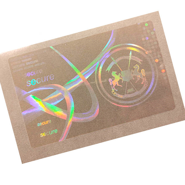 Custom Transparent Security ID Hologram Overlay Sticker Holographic Rainbow Sticker
