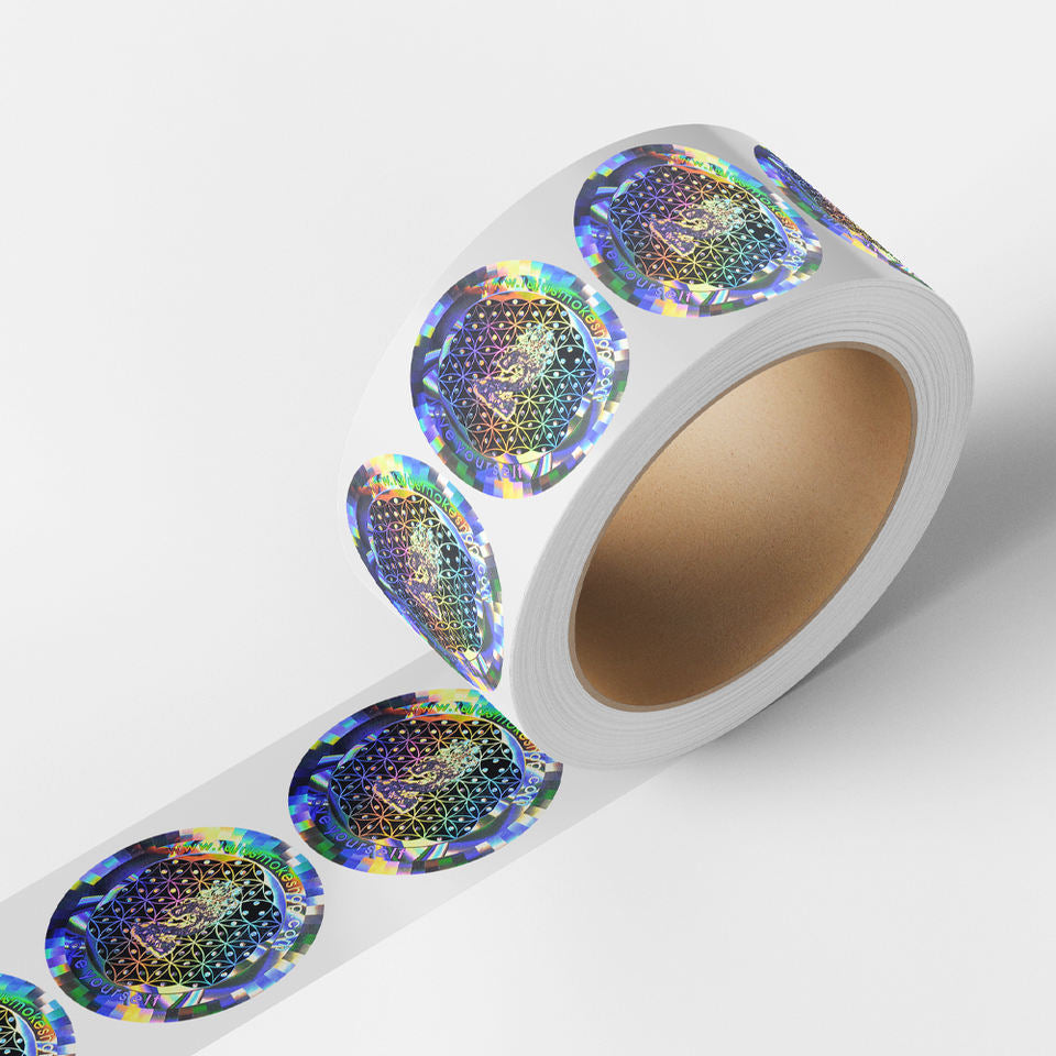 Custom tamper evident laser embossing security hologram sticker label