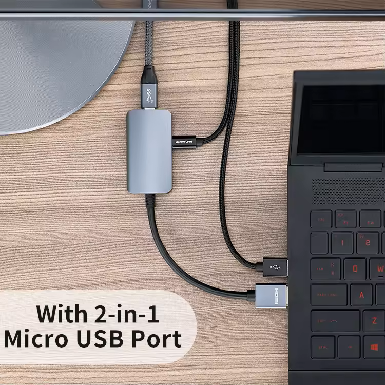 Audio Video Cable 4K High Speed HDMI Male to USB Type C Female Converter HDMI to USB C Audio Adapter Cable