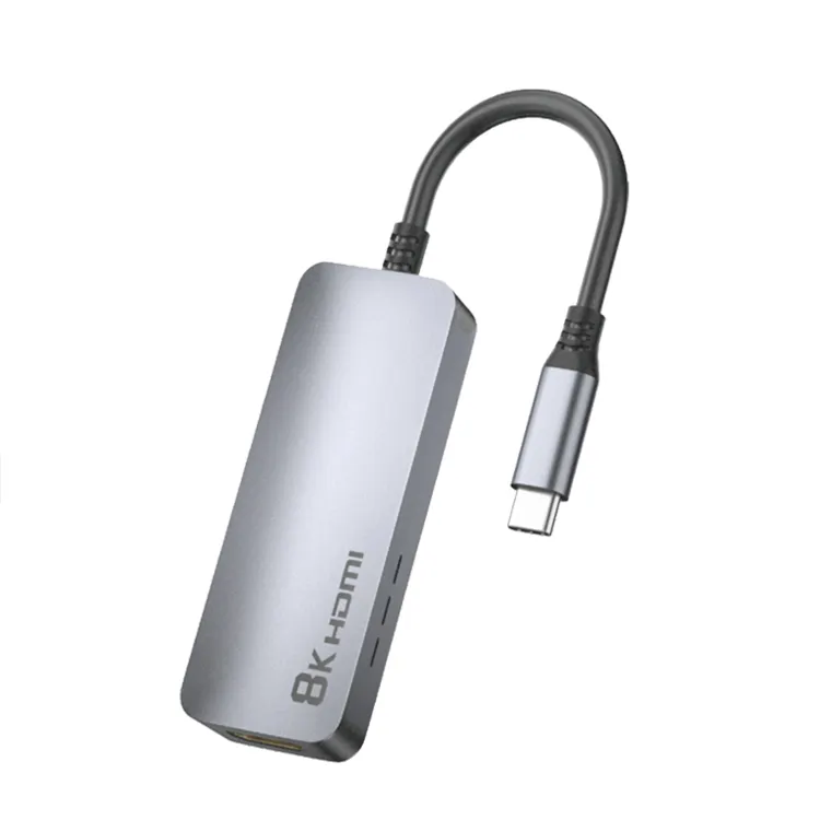 USB Hubs Type C to HDMI Converter 8K 60Hz 4K 120Hz Adaptor USB C Male to HDMI Female Adapter USB Docking Station