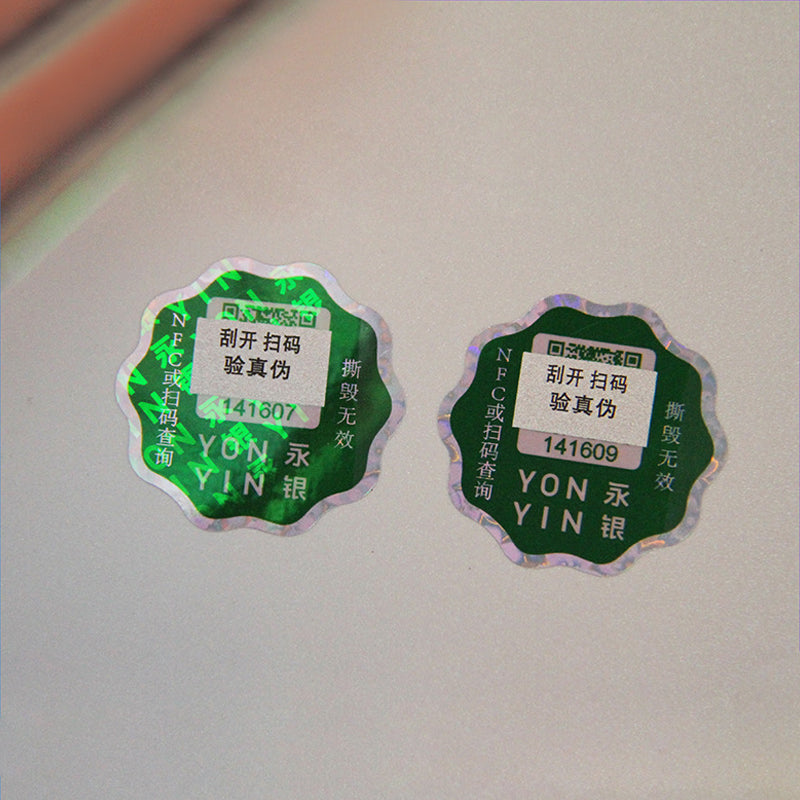 Liquid crystal polarization optically variable label original 3D security holographic laser sticker with QR code