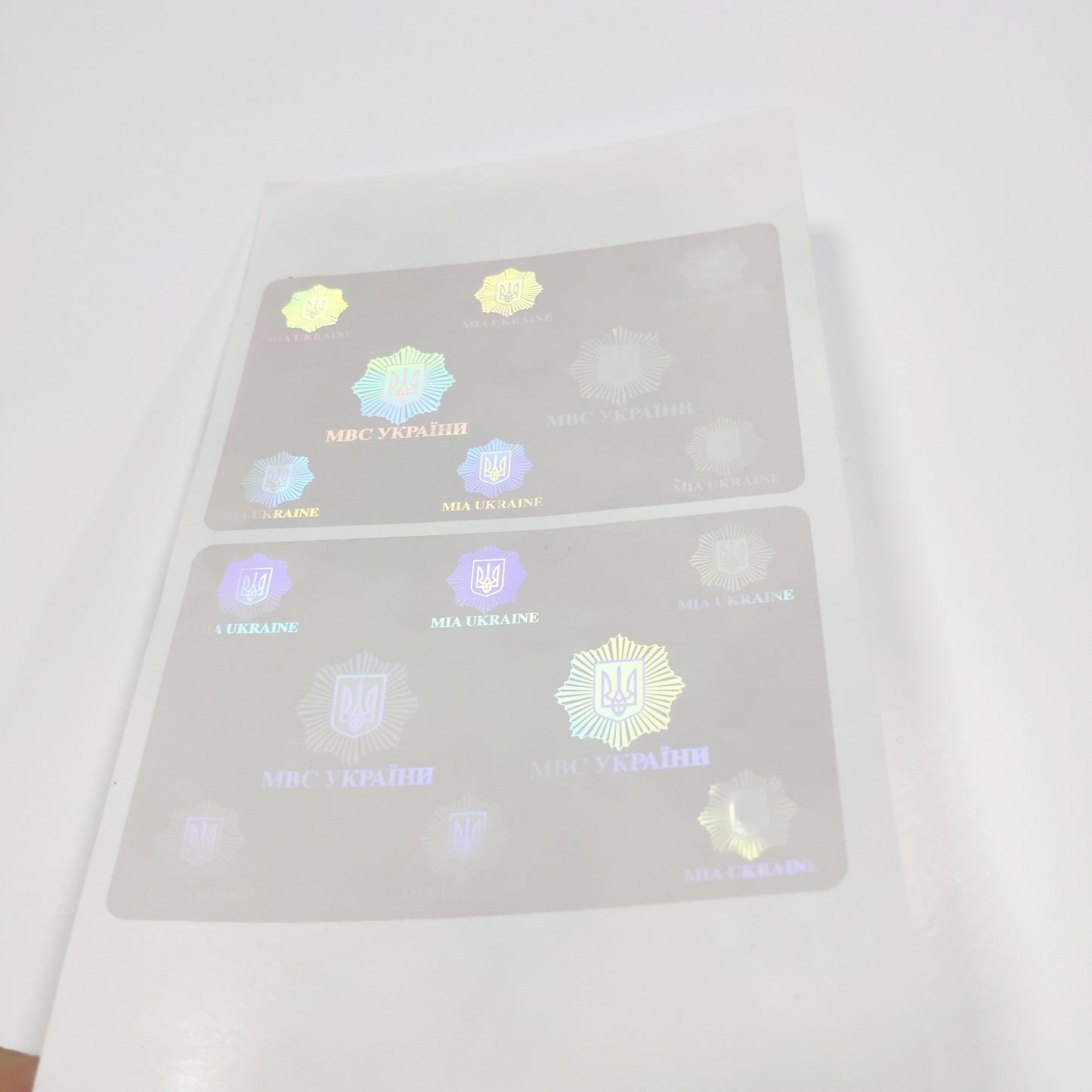 Clear Hologram Overlay Sticker Certificate Hologram Stickers Custom Transparent hologram Overlays