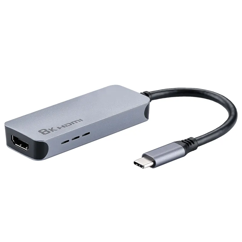 USB Hubs Type C to HDMI Converter 8K 60Hz 4K 120Hz Adaptor USB C Male to HDMI Female Adapter USB Docking Station