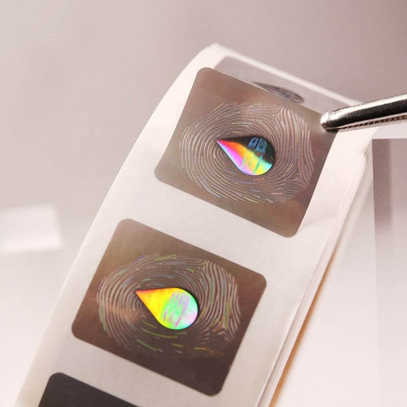 84*52mm Custom Glossy Laminated Laser Engraving Hologram Master Shim Label with different holographic lens pattern