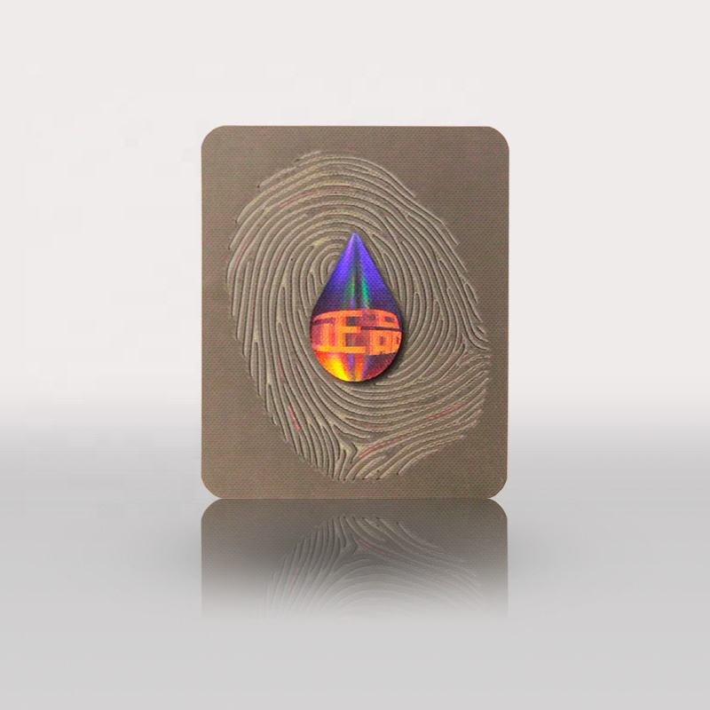 Custom made Colorful Lens Pattern 3D Hologram Sticker with Fingerprint Texture Background