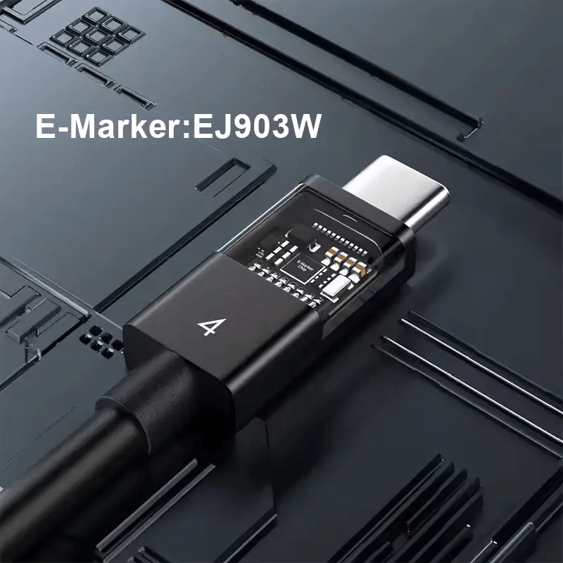 8K 60Hz Support 40Gbps Data Transfer Compatible with USB4/Thunderbolt 3 100W Charging Type C To C Thunderbolt 4 Cable