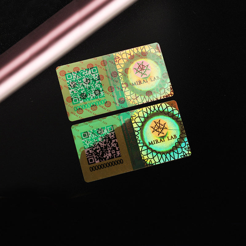 Liquid crystal polarization optically variable label original 3D security holographic laser sticker with QR code