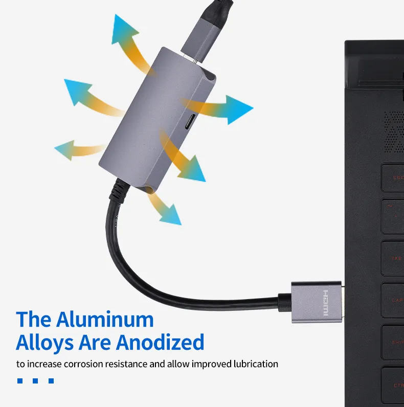 Audio Video Cable 4K High Speed HDMI Male to USB Type C Female Converter HDMI to USB C Audio Adapter Cable