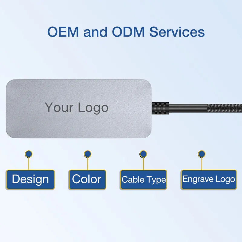 USB Hubs Type C to HDMI Converter 8K 60Hz 4K 120Hz Adaptor USB C Male to HDMI Female Adapter USB Docking Station
