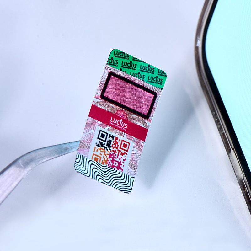 Liquid crystal polarization optically variable label original 3D security holographic laser sticker with QR code