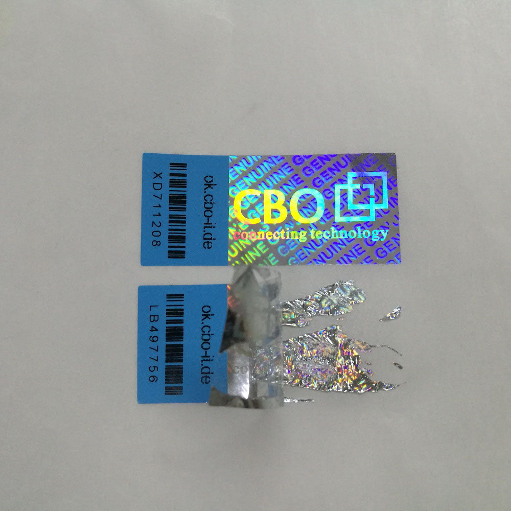 China supplier produce high quality colorful glitter 3D hologram sticker label with barcode