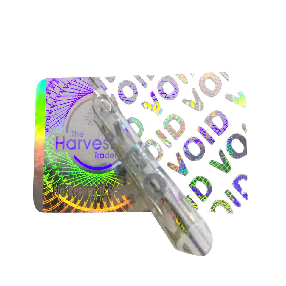 Custom high quality tamper evident 3d void hologram label sticker
