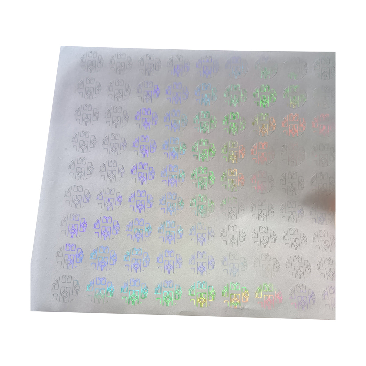 Anti-counterfeiting transparent round overlay hologram sticker with custom logo