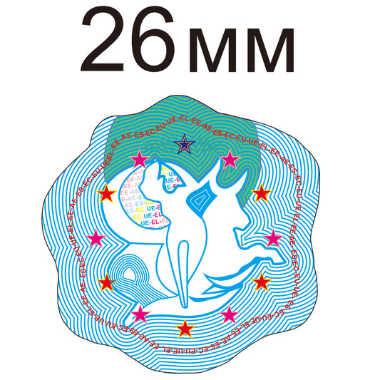 Custom logo holographic sticker transparent glossy hologram overlay anti-counterfeit laser security label