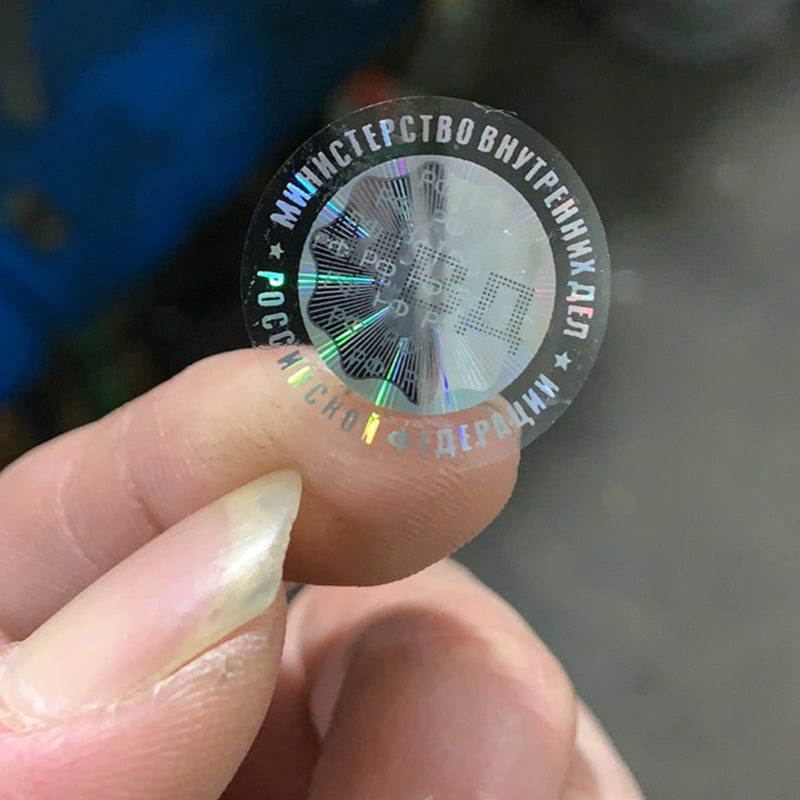 two-channel/Multi-channel anti-counterfeiting invisible UV printing security hologram sticker with microtexts