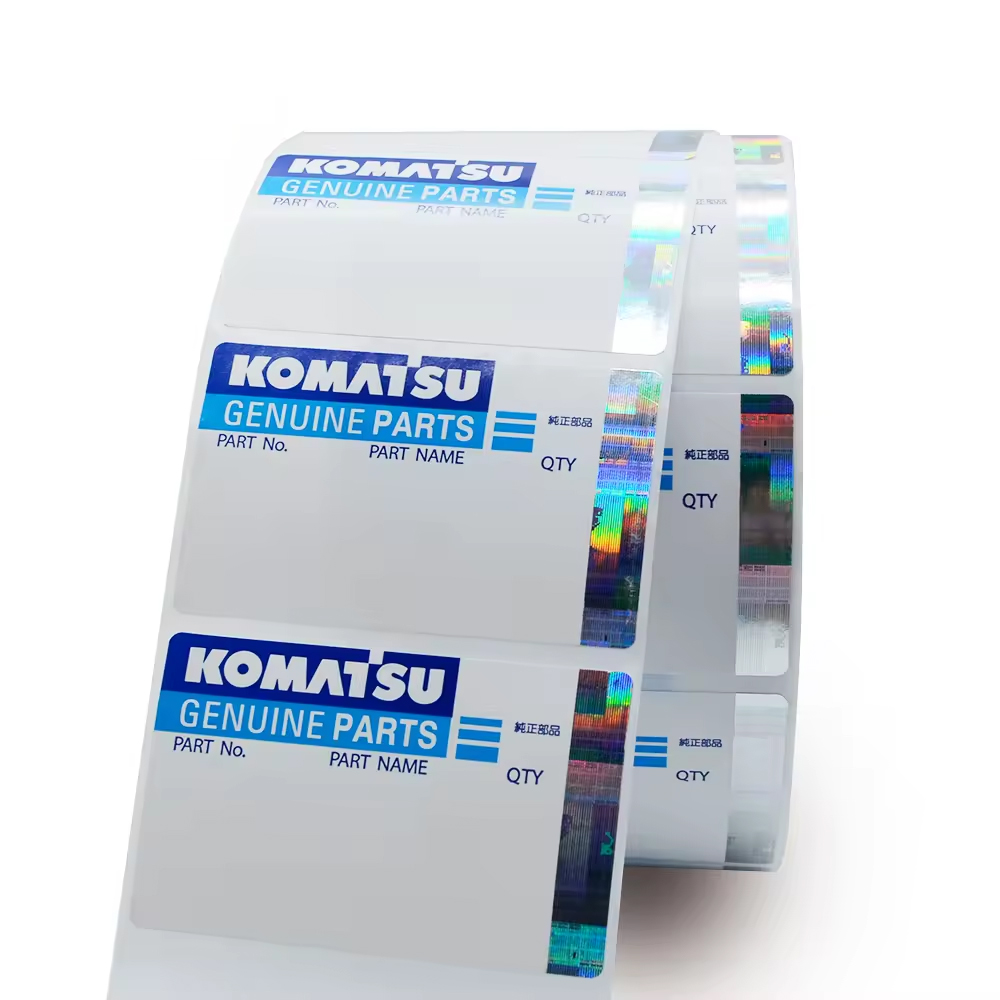 High Quality Adhesive Paper Sticker Security Stickers with Hologram Stripe QR code Labels in Roll