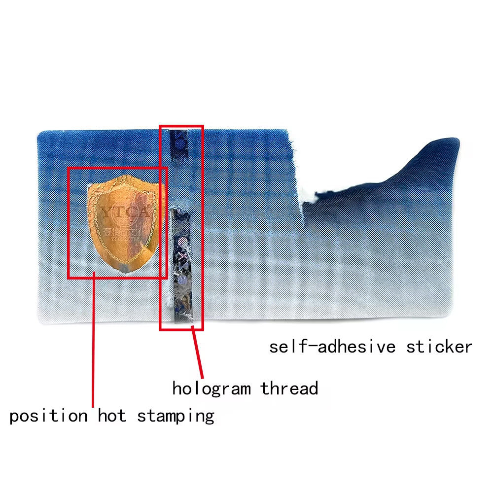Hot Stamping UV Waterproof Light Sticker Roll Packaging Label with Security Thread Holographic Security Label Sticker