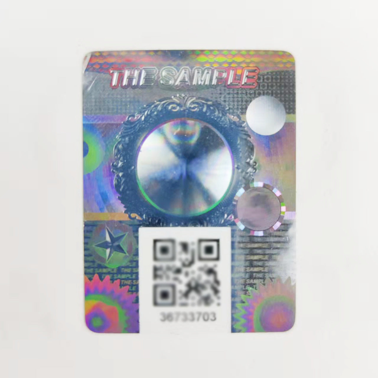 84*52mm Custom Glossy Laminated Laser Engraving Hologram Master Shim Label with different holographic lens pattern