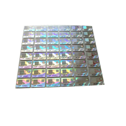 Color changing holographic sticker custom adhesive vinyl packaging sticker with continuation codes