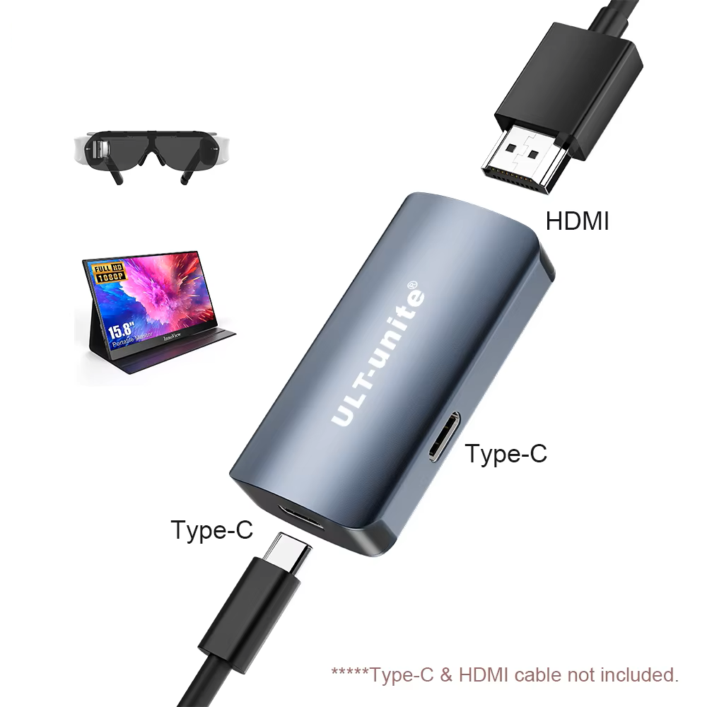 HDMI to USB C Converter 4K60Hz Enhance Connectivity HDMI to Type-C Adapter Compatible with PS5, Xbox,Laptop,XREAL Air,Rokid Air