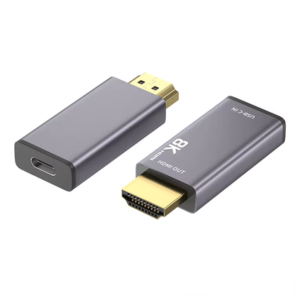 Portable USB 3.1 Type C to HDMI Adaptor 8K 60Hz HD HDMI Male and Type C Female Converter USB C Female to HDMI Adapter