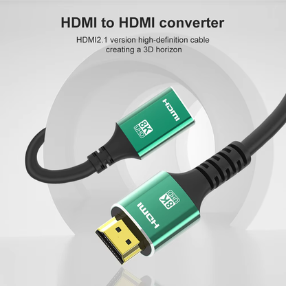 0.5m to 3m 8K AM to AF Certified HDMI 2.1 Extension Cord Male to Female Ultra HD 48Gbps High Speed HDMI Adapter Cable