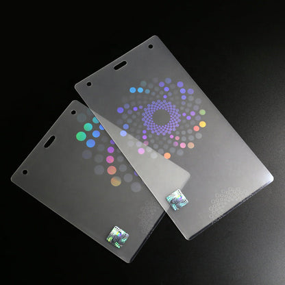 ID Card Size Clear Hologram Laminating Pouches Custom Holographic Transparent Hot Seal Laminated Pouches
