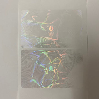 PVC Card Hologram Overlay label transparent holographic stickers for Information Security sticker