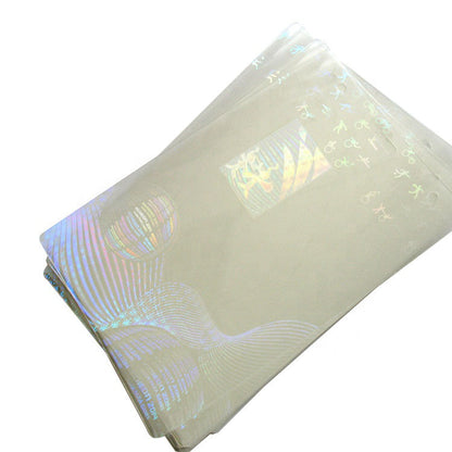 A4 Size Heat Seal Holographic Film Pouch Custom Hologram Security Laminating Pouches for Events IDs