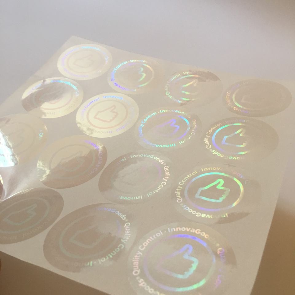 Factory Custom Round Transparent 3D Laser Holographic Sticker Label ...