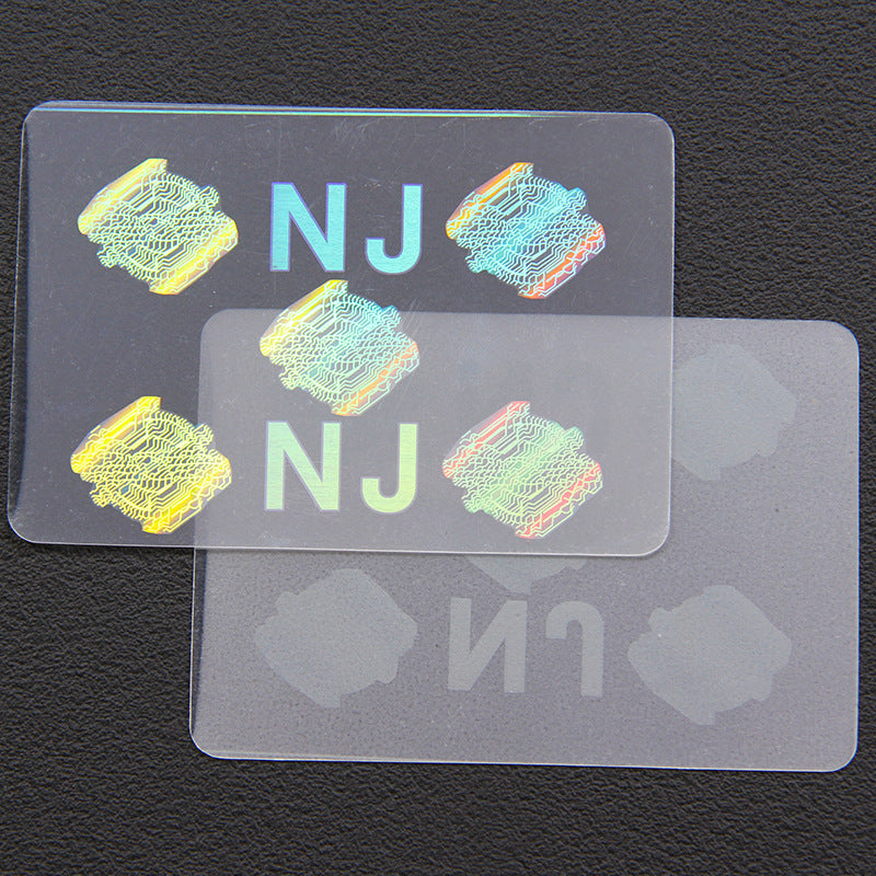 Hologram Laminating Pouch Film for ID Card Custom Printing Vinyl Overlay Holographic Lamination Card Hologram Laminating Pouches