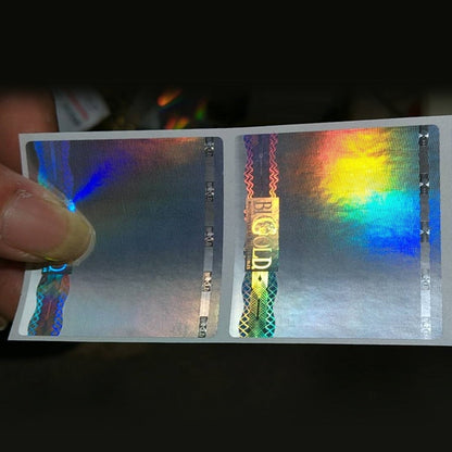 Custom tamper evident laser embossing security hologram sticker label
