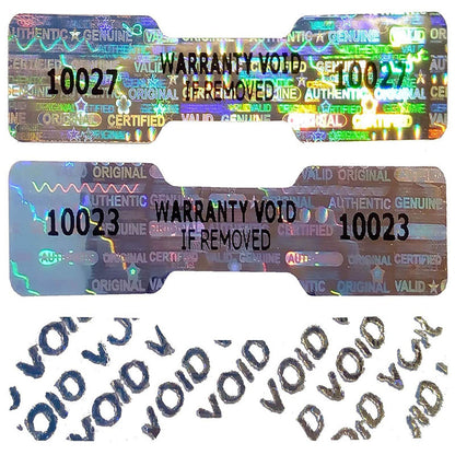 Custom high quality tamper evident 3d void hologram label sticker