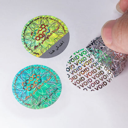 High quality single-use VOID hologram self adhesive seal sticker