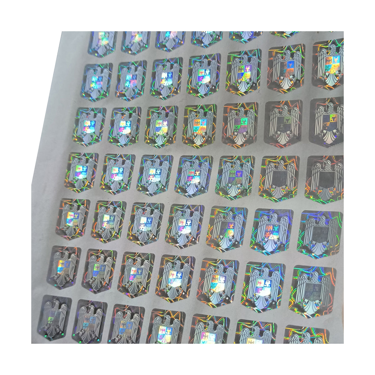 Film aluminum washing laser hologram label sticker, 3D holographic sticker with hollowed-out process