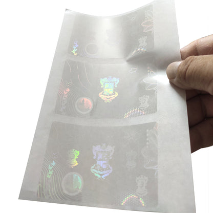 Clear Hologram Overlay Sticker Certificate Hologram Stickers Custom Transparent hologram Overlays