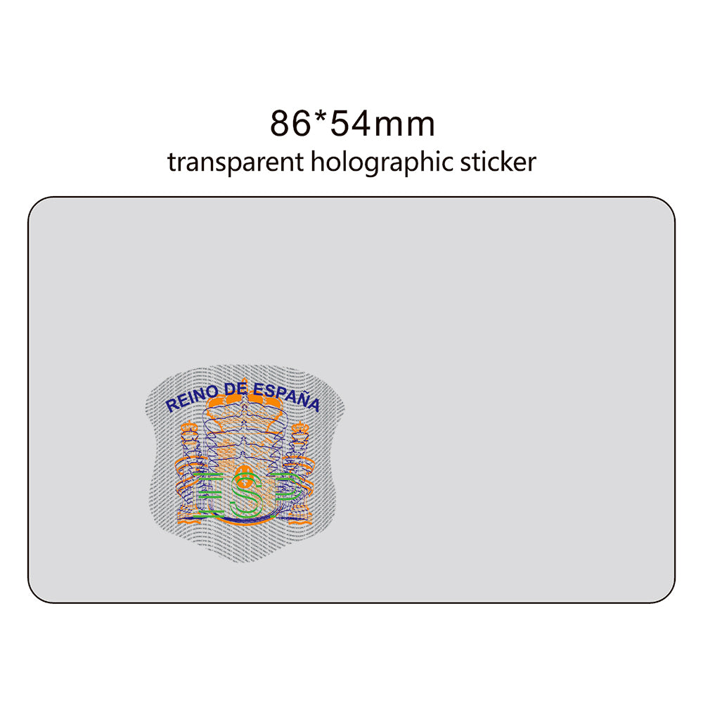 Custom Transparent Security ID Hologram Overlay Sticker Holographic Rainbow Sticker