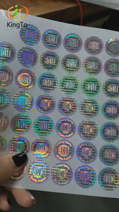 waterproof adhesive 3d security hologram sticker 3d custom laser embossed hologram label sticker