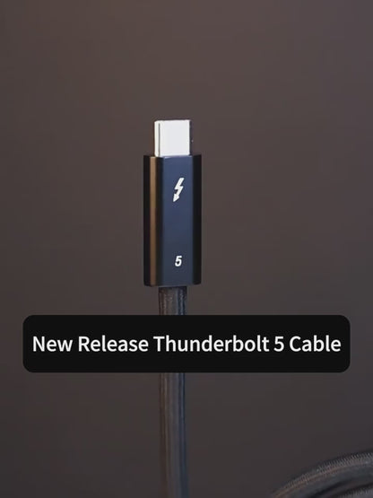 Newest Thunderbolt 5 Cable Compatible with USB4v2 80G Full-Featured 0.2m/0.8m/1.2m 80Gbps 120Gbps 16K PD240W USB C to C Power Cable